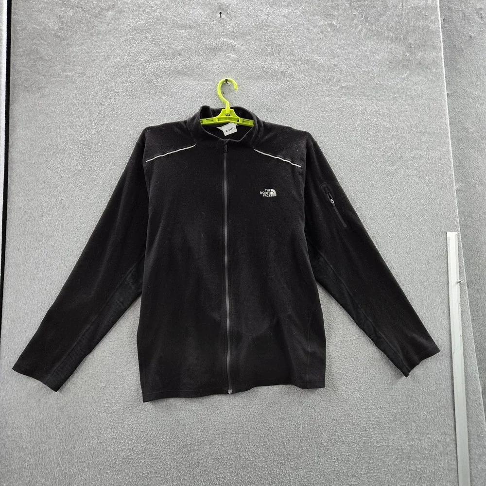 The North Face Men Jacket XXL Black Activewear Zipper Long Sleeve Logo READ